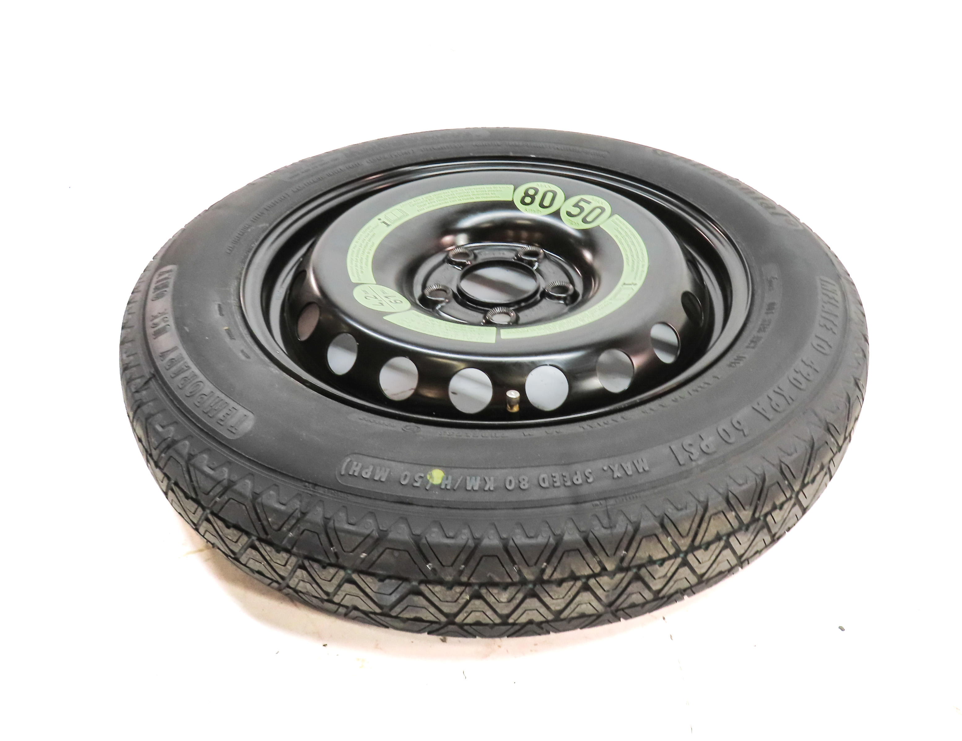 08-13 MERCEDES C230 C250 C300 C350 (W204) 16x3-1/2 ROADSIDE SPARE TIRE WHEEL RIM — exact item pictured